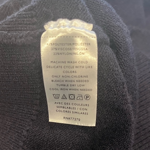 Ann Taylor Navy Short Sleeve Knit - Picture 4 of 8